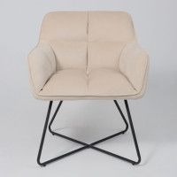 Кресло AksHome FLORIDA (Флорида) кремовый велюр HCJ-3/черный купить в Минске