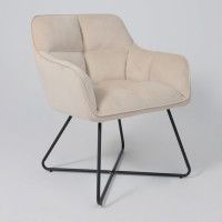 Кресло AksHome FLORIDA (Флорида) кремовый велюр HCJ-3/черный купить в Минске