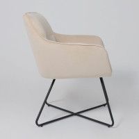 Кресло AksHome FLORIDA (Флорида) кремовый велюр HCJ-3/черный купить в Минске