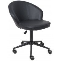 Кресло AksHome Foxy (Фокси) экокожа черный/черный