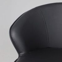 Кресло AksHome Foxy (Фокси) экокожа черный/черный купить в Минске