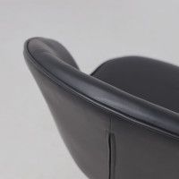 Кресло AksHome Foxy (Фокси) экокожа черный/черный купить в Минске