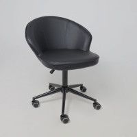 Кресло AksHome Foxy (Фокси) экокожа черный/черный купить в Минске