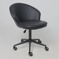 Кресло AksHome Foxy (Фокси) экокожа черный/черный купить в Минске