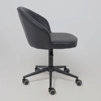 Кресло AksHome Foxy (Фокси) экокожа черный/черный купить в Минске