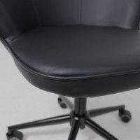 Кресло AksHome Foxy (Фокси) экокожа черный/черный купить в Минске