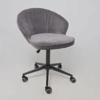 Кресло AksHome Foxy (Фокси) темно-серый шенилл Ote Canna 456/черный купить в Минске