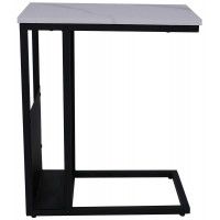 Стол журнальный AksHome FOXY белый мрамор/черный купить в Минске