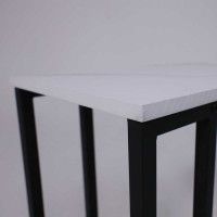 Стол журнальный AksHome FOXY белый мрамор/черный купить в Минске