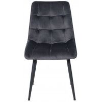 Стул AksHome FRED NEW (Фред) серый велюр /черный купить в Минске