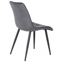 Стул AksHome FRED NEW (Фред) серый велюр /черный купить в Минске