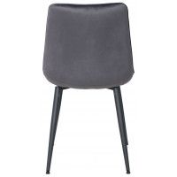 Стул AksHome FRED NEW (Фред) серый велюр /черный купить в Минске