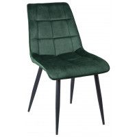 Стул AksHome FRED NEW (Фред) темно-зеленый велюр /черный