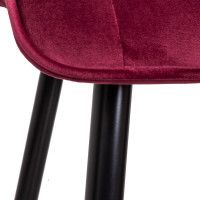 Стул AksHome Fred (Фред) винный велюр HLR-38/черный купить в Минске Стул AksHome Fred (Фред) винный велюр HLR-38/черный купить в Минске