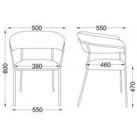 Стул AksHome GENEVA (Женева) синий велюр/золото купить в Минске