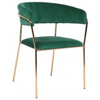Стул AksHome GENEVA (Женева) зеленый велюр/золото