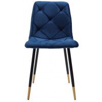 Стул AksHome GILL (Гилл) синий велюр/черный купить в Минске