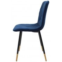 Стул AksHome GILL (Гилл) синий велюр/черный купить в Минске