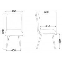 Стул AksHome GILL (Гилл) сливовый велюр/черный купить в Минске