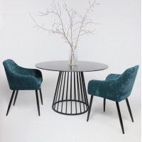 Стол GOTO d1200*750 черный мрамор/черный купить в Минске