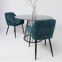 Стол GOTO d1200*750 черный мрамор/черный купить в Минске