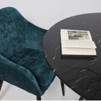 Стол GOTO d1200*750 черный мрамор/черный купить в Минске