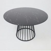 Стол GOTO d1200*750 черный мрамор/черный купить в Минске