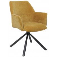 Кресло поворотное AksHome GRAFF (Графф) горчичный шенилл Ote Canna 273/черный