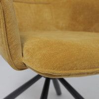 Кресло поворотное AksHome GRAFF (Графф) горчичный шенилл Ote Canna 273/черный купить в Минске Кресло поворотное AksHome GRAFF (Графф) горчичный шенилл Ote Canna 273/черный купить в Минске