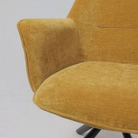 Кресло поворотное AksHome GRAFF (Графф) горчичный шенилл Ote Canna 273/черный купить в Минске Кресло поворотное AksHome GRAFF (Графф) горчичный шенилл Ote Canna 273/черный купить в Минске
