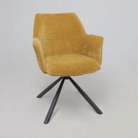Кресло поворотное AksHome GRAFF (Графф) горчичный шенилл Ote Canna 273/черный купить в Минске Кресло поворотное AksHome GRAFF (Графф) горчичный шенилл Ote Canna 273/черный купить в Минске