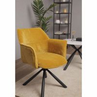 Кресло поворотное AksHome GRAFF (Графф) горчичный шенилл Ote Canna 273/черный купить в Минске Кресло поворотное AksHome GRAFF (Графф) горчичный шенилл Ote Canna 273/черный купить в Минске