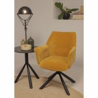 Кресло поворотное AksHome GRAFF (Графф) горчичный шенилл Ote Canna 273/черный купить в Минске Кресло поворотное AksHome GRAFF (Графф) горчичный шенилл Ote Canna 273/черный купить в Минске
