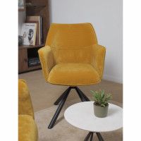 Кресло поворотное AksHome GRAFF (Графф) горчичный шенилл Ote Canna 273/черный купить в Минске Кресло поворотное AksHome GRAFF (Графф) горчичный шенилл Ote Canna 273/черный купить в Минске
