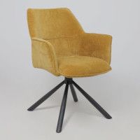Кресло поворотное AksHome GRAFF (Графф) горчичный шенилл Ote Canna 273/черный купить в Минске Кресло поворотное AksHome GRAFF (Графф) горчичный шенилл Ote Canna 273/черный купить в Минске