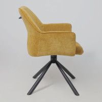 Кресло поворотное AksHome GRAFF (Графф) горчичный шенилл Ote Canna 273/черный купить в Минске Кресло поворотное AksHome GRAFF (Графф) горчичный шенилл Ote Canna 273/черный купить в Минске