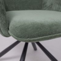 Кресло поворотное AksHome GRAFF (Графф) зеленый шенилл Ote Canna 355 /черный купить в Минске