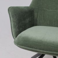 Кресло поворотное AksHome GRAFF (Графф) зеленый шенилл Ote Canna 355 /черный купить в Минске