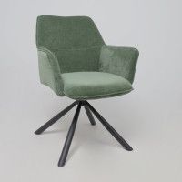 Кресло поворотное AksHome GRAFF (Графф) зеленый шенилл Ote Canna 355 /черный купить в Минске