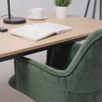 Кресло поворотное AksHome GRAFF (Графф) зеленый шенилл Ote Canna 355 /черный купить в Минске