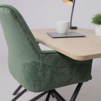 Кресло поворотное AksHome GRAFF (Графф) зеленый шенилл Ote Canna 355 /черный купить в Минске