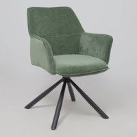 Кресло поворотное AksHome GRAFF (Графф) зеленый шенилл Ote Canna 355 /черный купить в Минске
