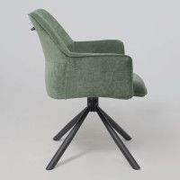 Кресло поворотное AksHome GRAFF (Графф) зеленый шенилл Ote Canna 355 /черный купить в Минске