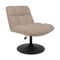 Кресло поворотное AksHome GRANDE (Гранде) песочная ткань Linen Fabric-3/черный