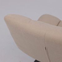 Кресло поворотное AksHome GRANDE (Гранде) песочная ткань Linen Fabric-3/черный купить в Минске