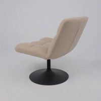 Кресло поворотное AksHome GRANDE (Гранде) песочная ткань Linen Fabric-3/черный купить в Минске