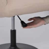 Кресло поворотное AksHome GRANDE (Гранде) песочная ткань Linen Fabric-3/черный купить в Минске