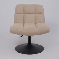 Кресло поворотное AksHome GRANDE (Гранде) песочная ткань Linen Fabric-3/черный купить в Минске