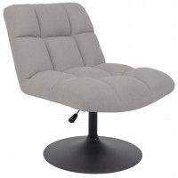 Кресло поворотное AksHome GRANDE (Гранде) серая ткань Linen Fabric-11/черный