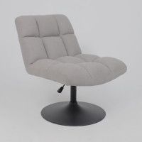 Кресло поворотное AksHome GRANDE (Гранде) серая ткань Linen Fabric-11/черный купить в Минске